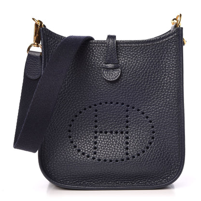 Hermes Taurillon Clemence Amazone Evelyne TPM Bleu Nuit Bleu Indigo 1 of 9
