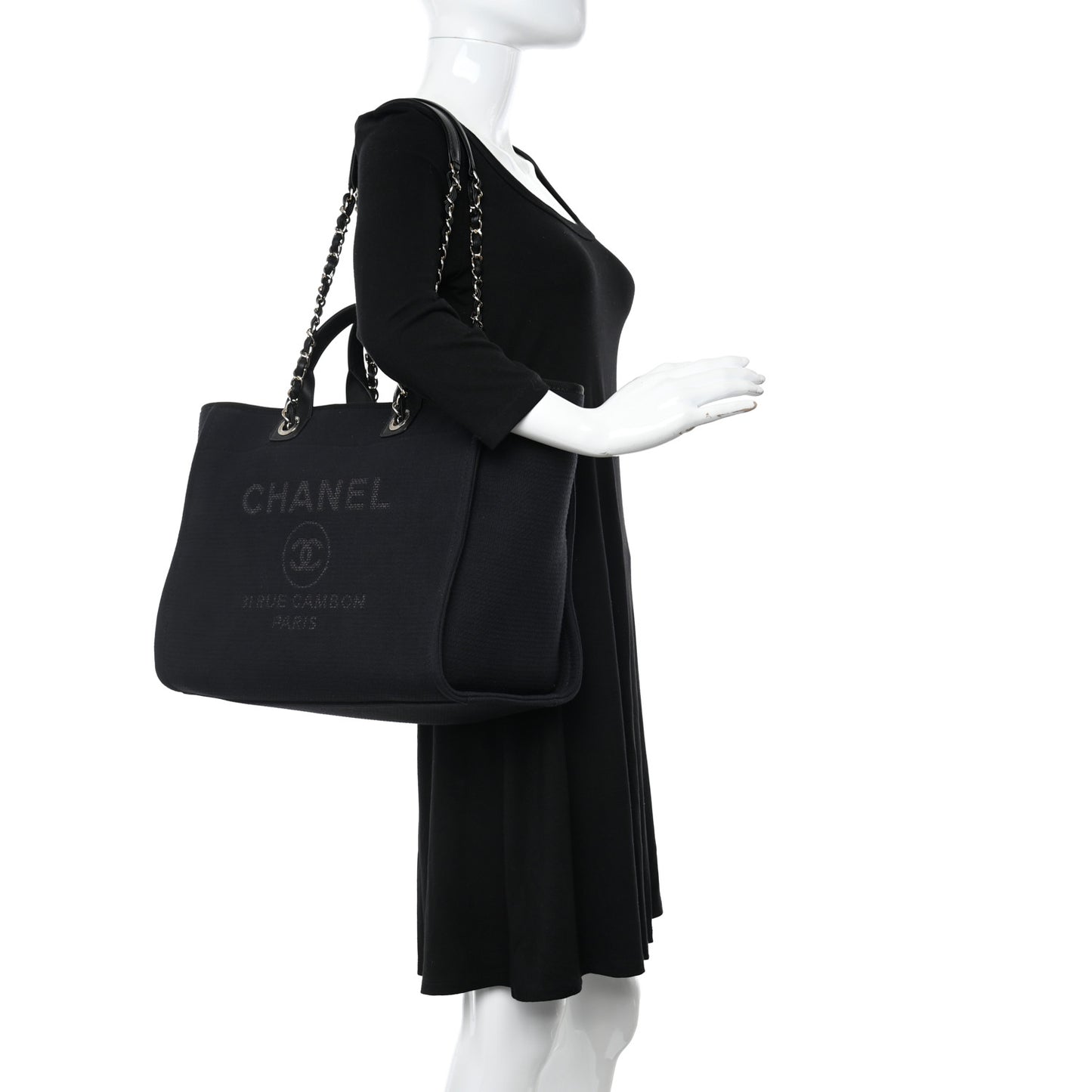 Mixed Fibers Medium Deauville Tote Black