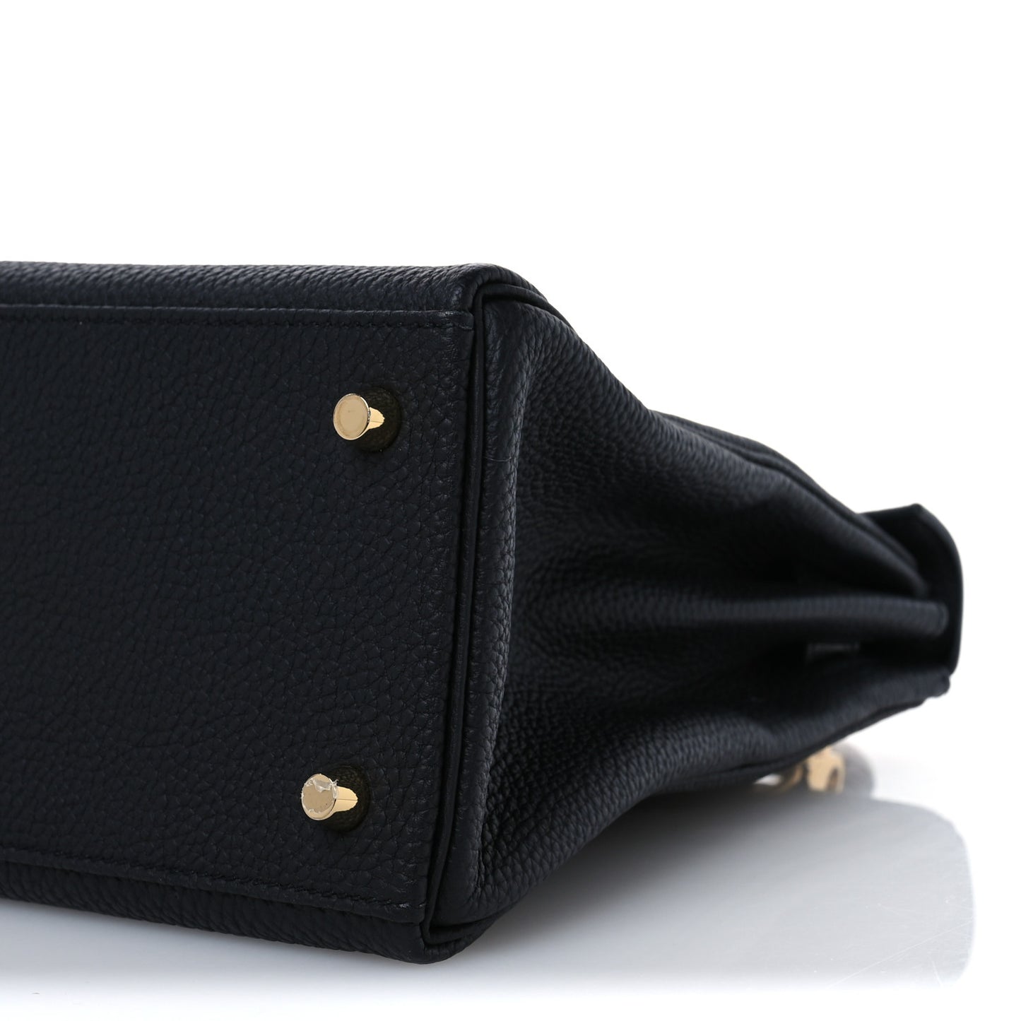 Togo Matte Porosus Crocodile Kelly Retourne Touch 28 Black