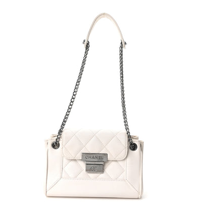 Chanel Caviar Quilted Mini Accordion Flap White 1 of 10