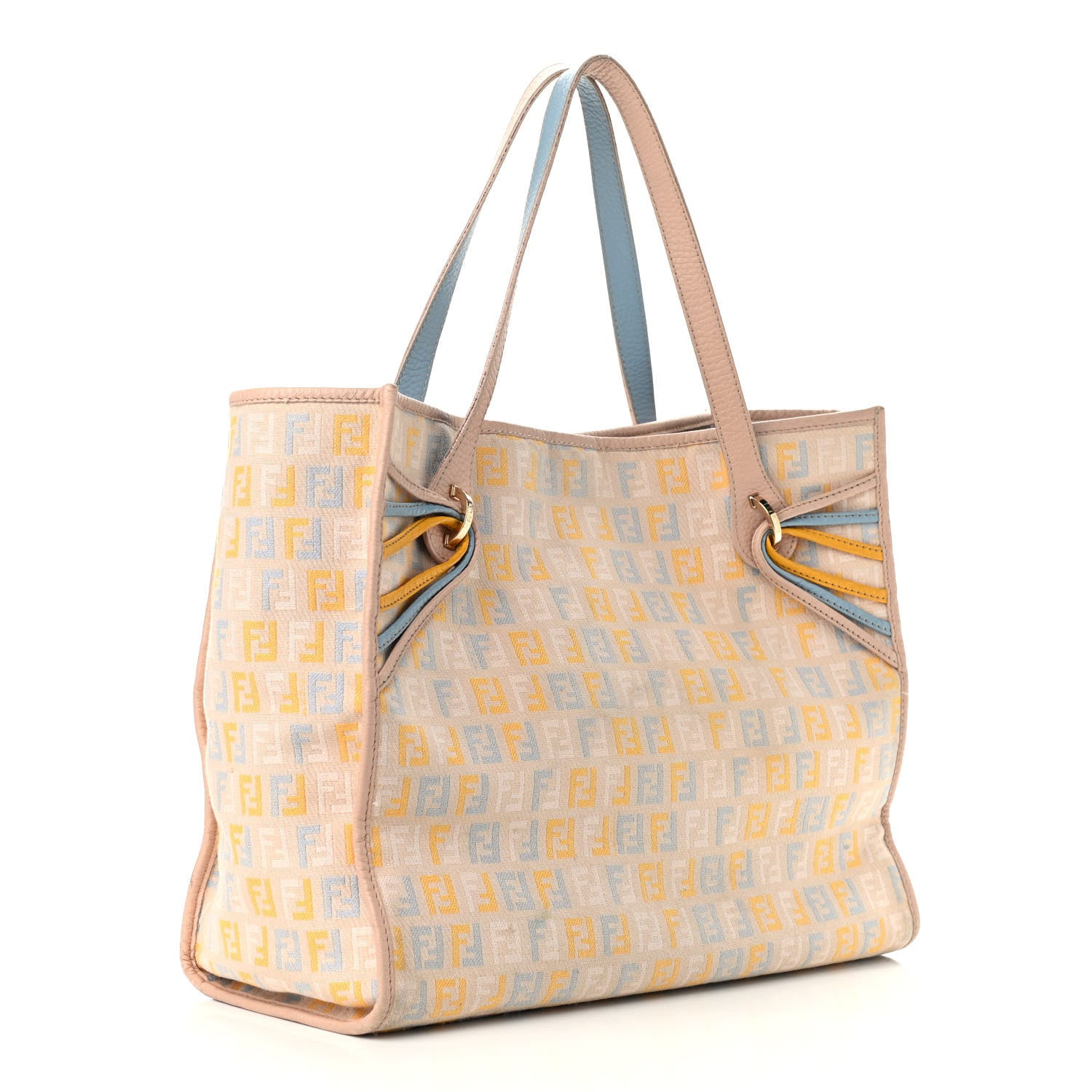 Fendi Zucchino Vitello Shopping Tote Beige Pastel Cipria 3 of 18