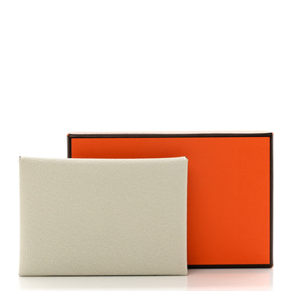 Hermes Chevre Mysore Calvi Duo Card Case Mushroom 7 of 7
