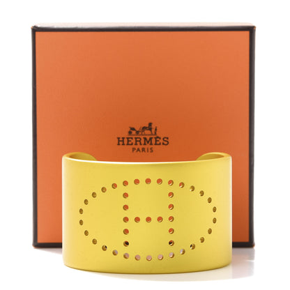 Hermes Aluminium Evelyne Sunset Cuff Bracelet T2 Jaune Soleil 4 of 4