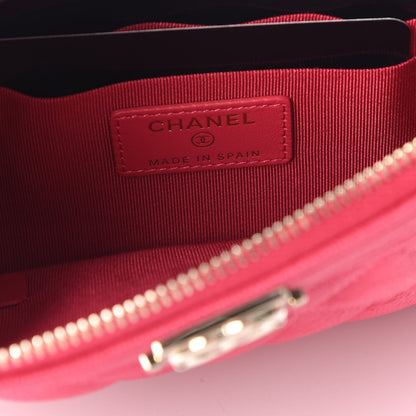 Chanel Caviar Quilted Small Zipped Boy Pouch Pink 6 of 10