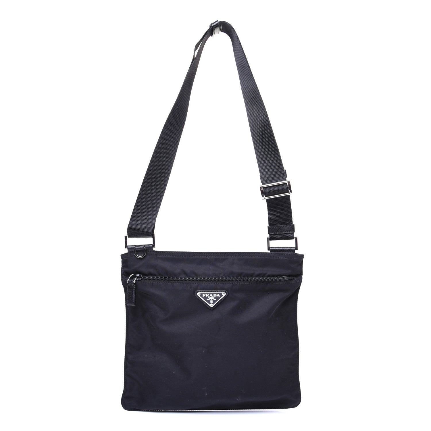 Prada Nylon Tessuto Vela Messenger Bag Black 1 of 10