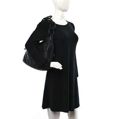 Chanel Lambskin Pleated CC Shoulder Bag Black 2 of 10