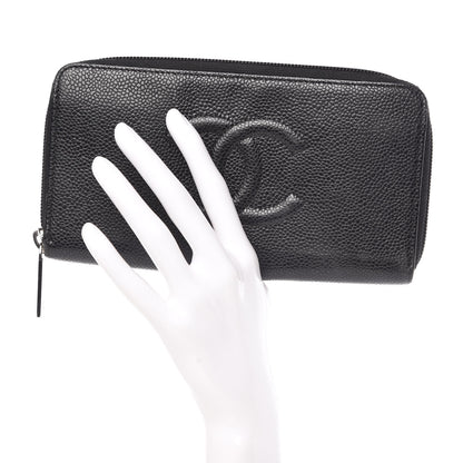 Chanel Caviar Large Timeless CC Zip Around Wallet Black 2 of 12