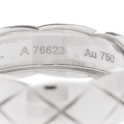 Chanel 18K White Gold Small Coco Crush Ring 59 8.75 5 of 5