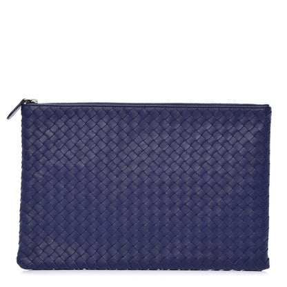 Bottega Veneta Nappa Intrecciato Large Flat Zip Biletto Pouch 1 of 9