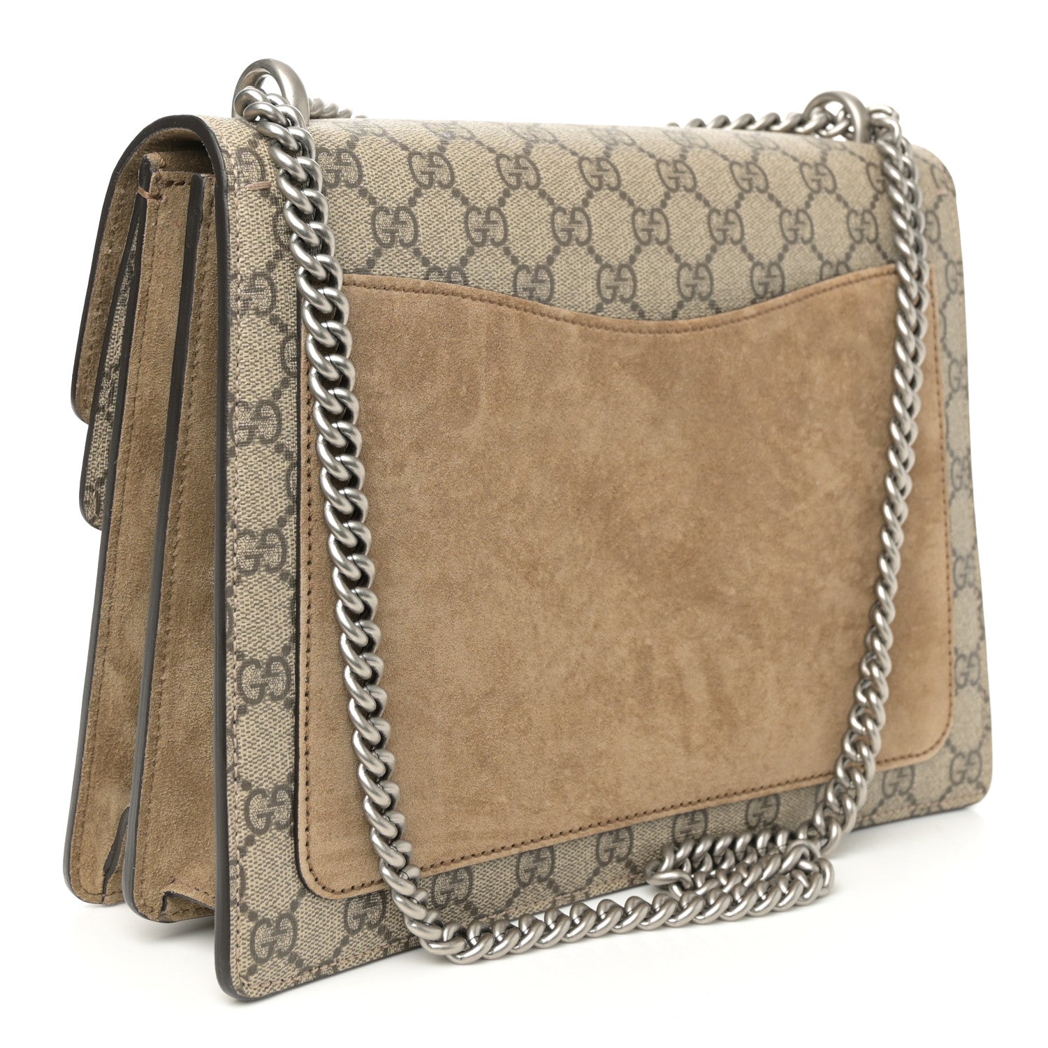 Gucci GG Supreme Monogram Medium Dionysus Shoulder Bag Taupe 3 of 13