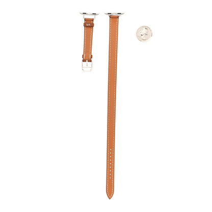 Hermes Barenia 38mm Apple Watch Double Tour Band Fauve 2 of 4