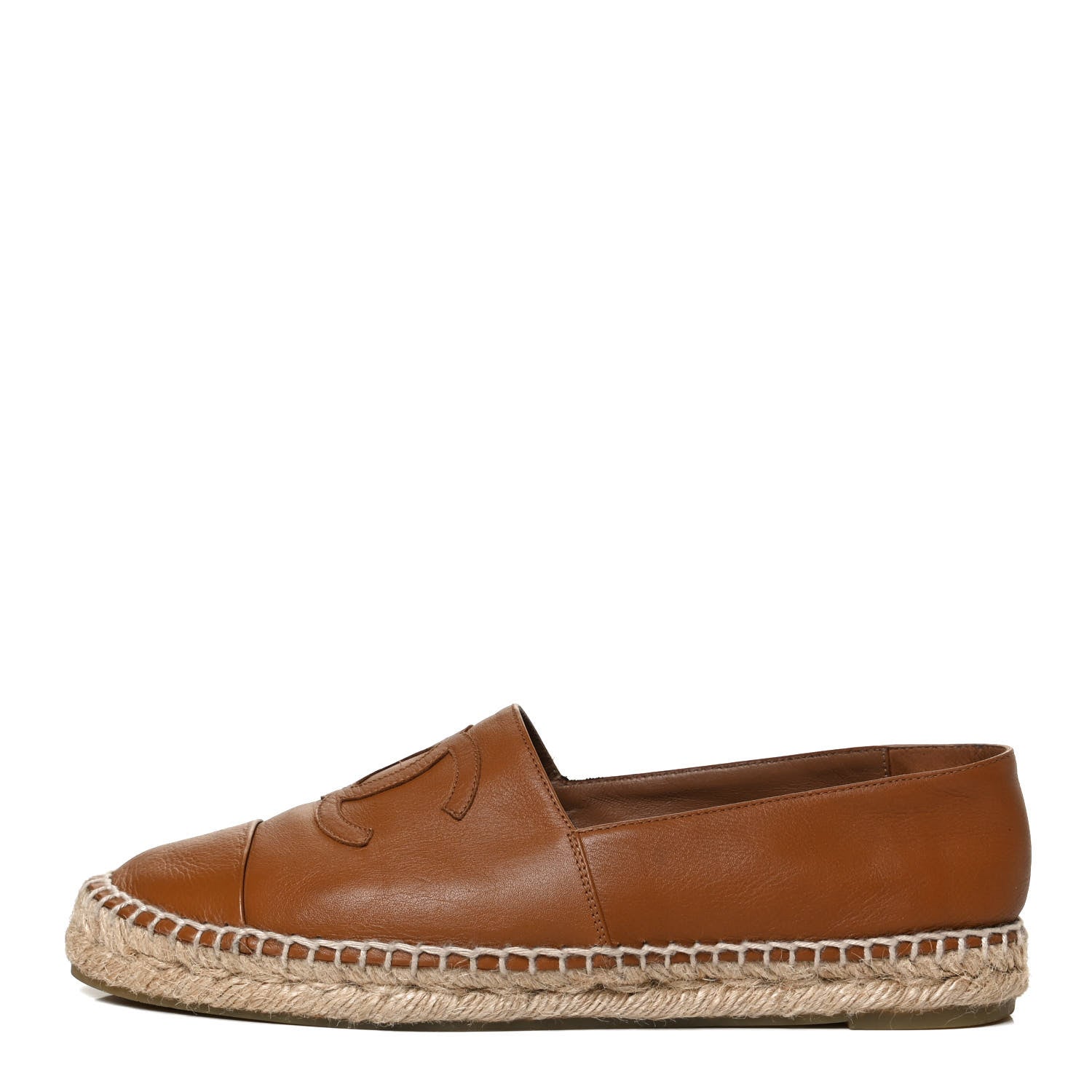 Chanel Lambskin CC Espadrilles 40 Brown 1 of 11