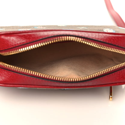Gucci X DORAEMON Mini Vintage GG Supreme Monogram Camera Bag Beige Cherry Red 5 of 10