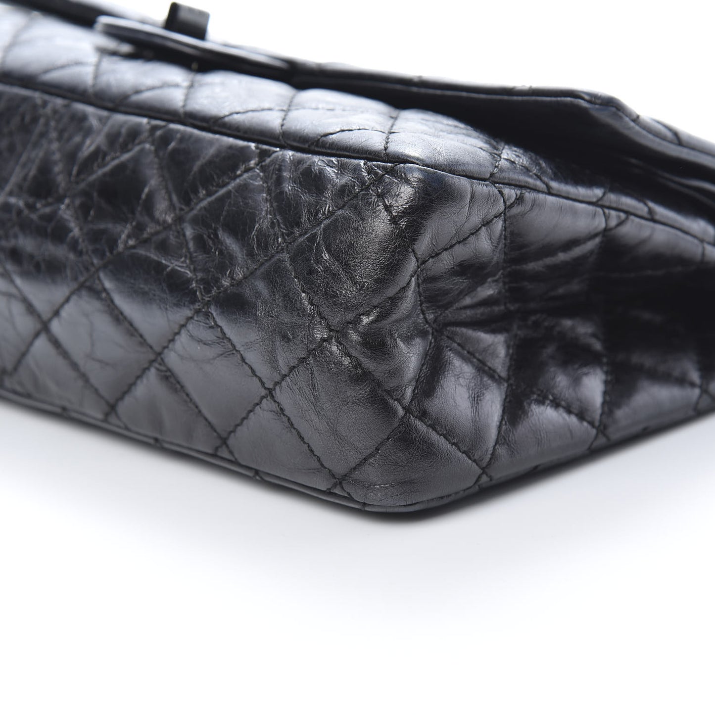 Aged Calfskin Quilted 2.55 Reissue 226 Flap So Black