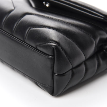Saint Laurent Calfskin Y Quilted Monogram Toy Loulou Crossbody Bag Black 7 of 13