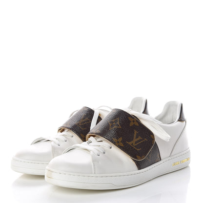 Louis Vuitton Calfskin Monogram Frontrow Sneakers 38 White 3 of 15
