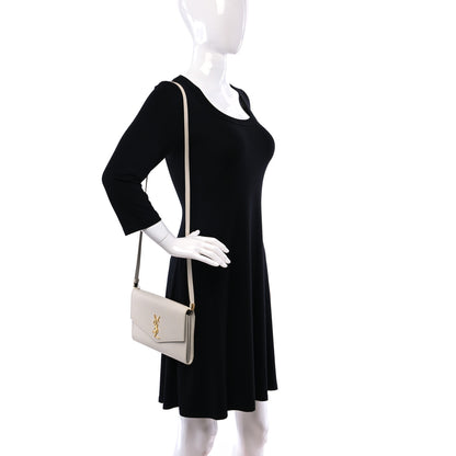 Saint Laurent Grain de Poudre Mini Uptown Crossbody Bag Crema Soft 2 of 12