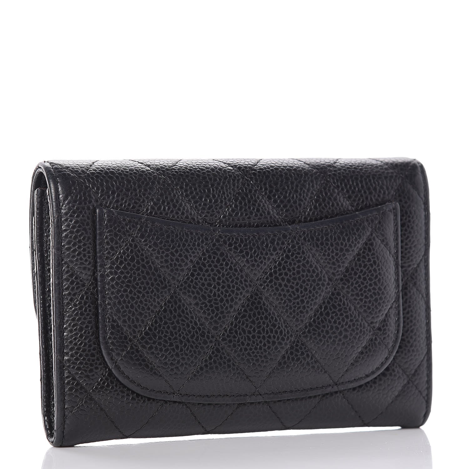 Chanel Caviar Quilted Small Flap Wallet Black 3 of 10