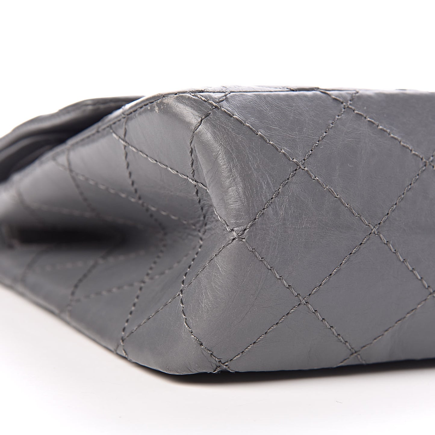 Aged Calfskin Quilted 2.55 Reissue 226 Flap Grey