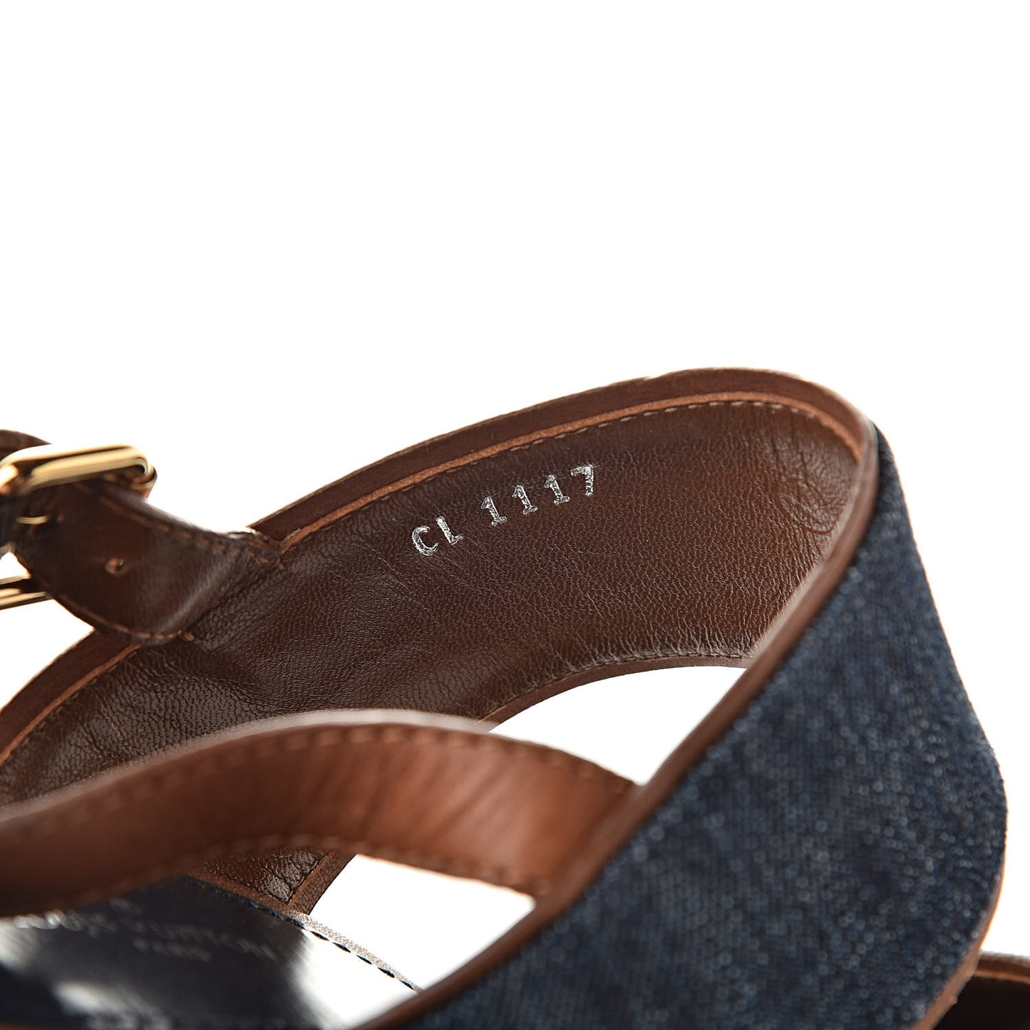 Denim Croisiere Wedge Sandals 41 Marine