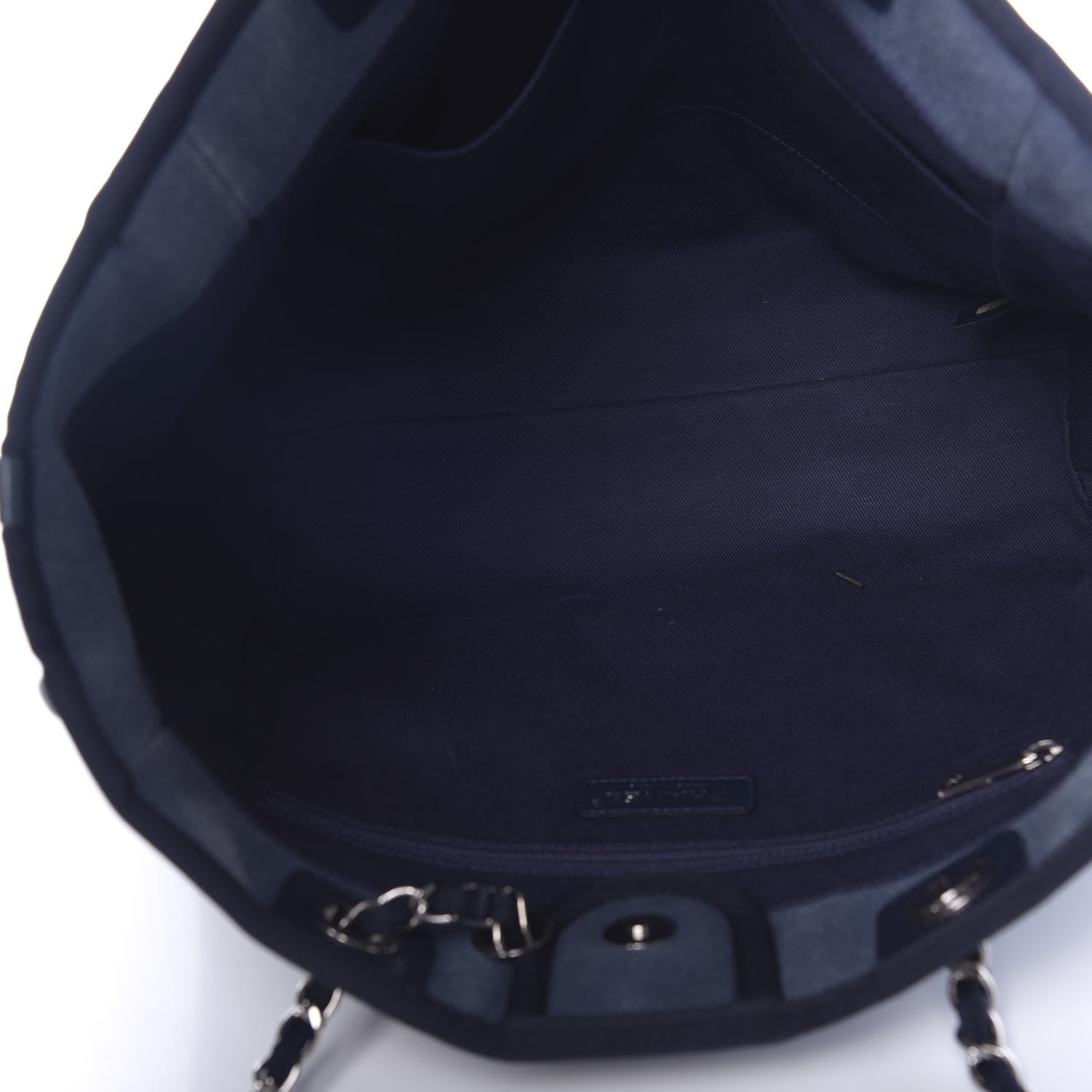 Chanel Canvas Sequin Small Deauville Tote Navy 5 of 10