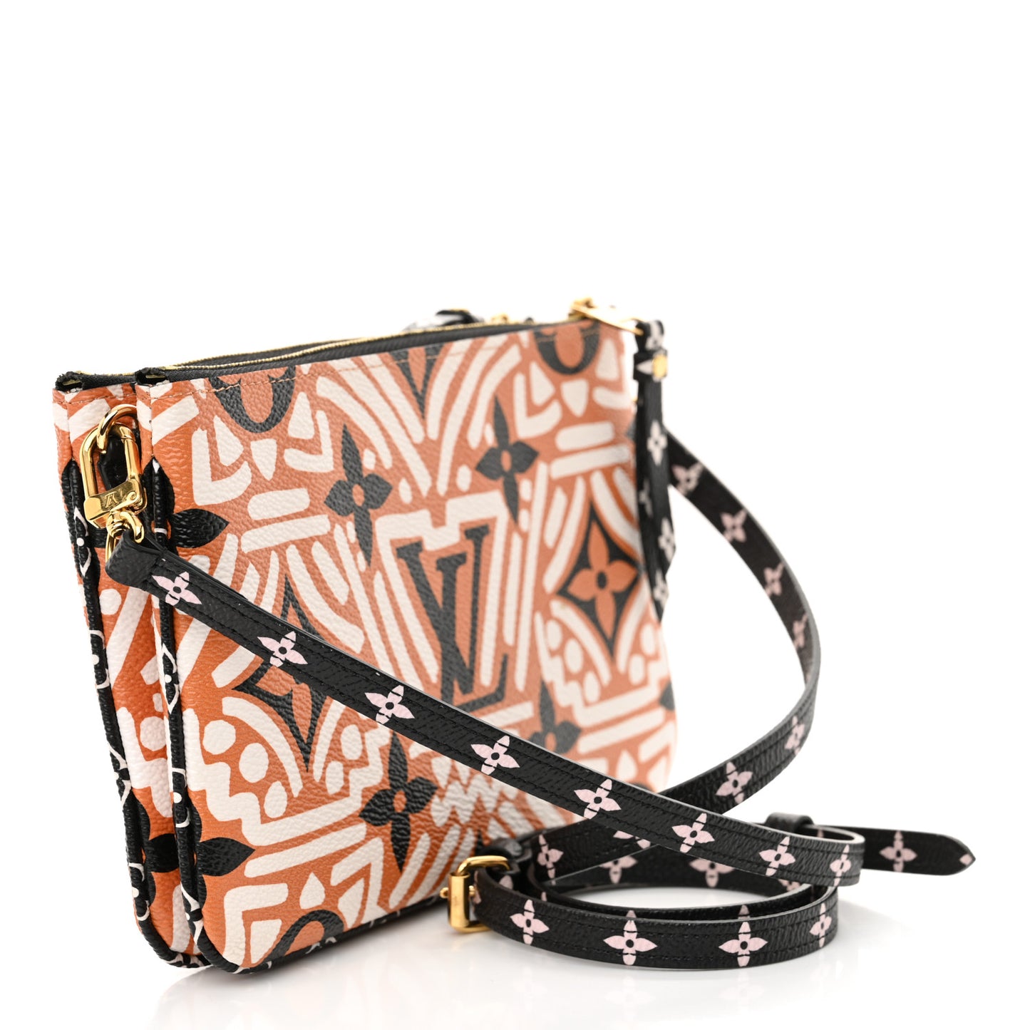 Monogram Giant Crafty Double Zip Pochette Creme Caramel