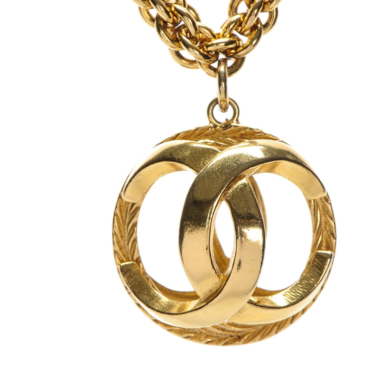Chanel CC Pendant Chain Necklace Gold 3 of 6