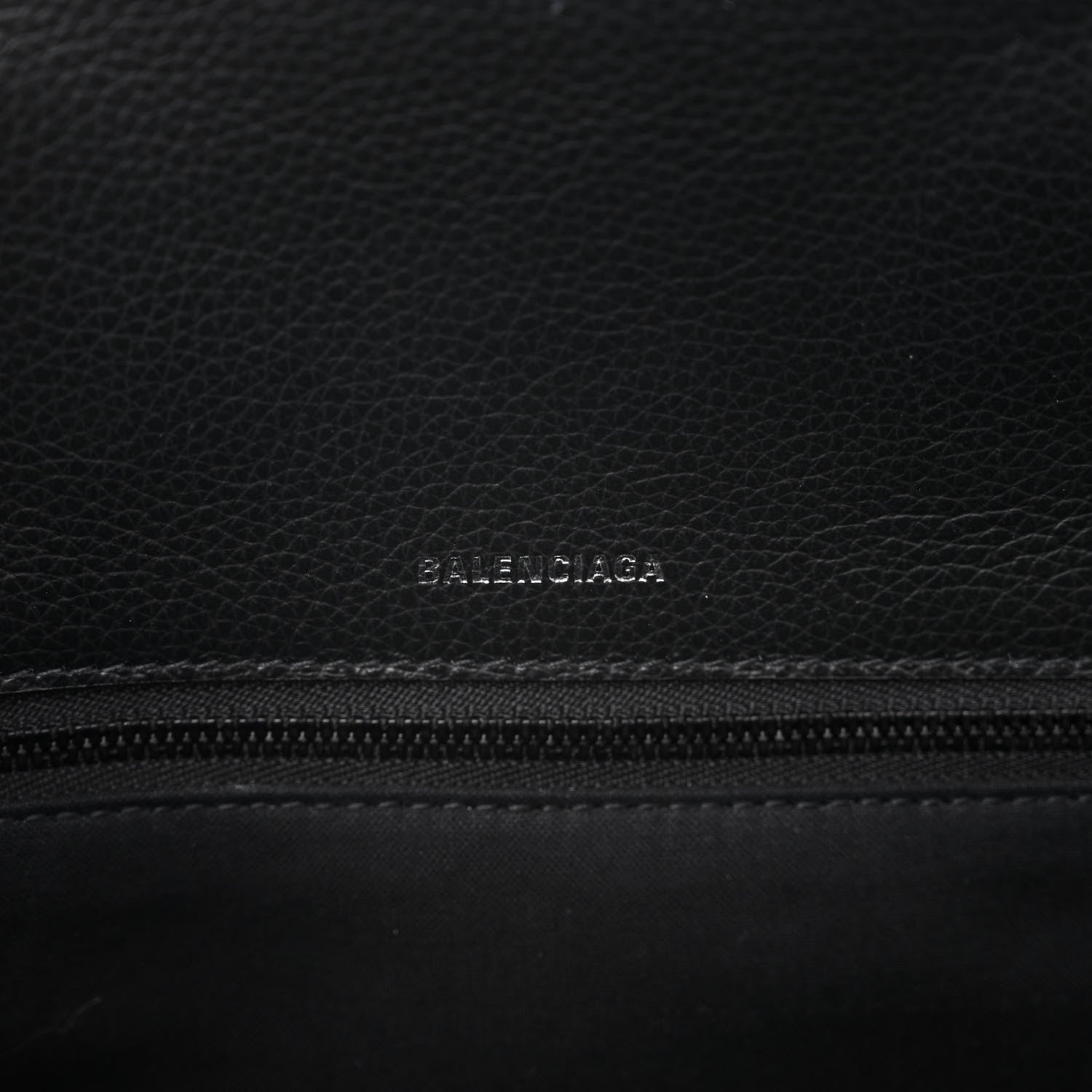 Balenciaga Calfskin LED Logo Projector Top Handle Bag Black 6 of 10