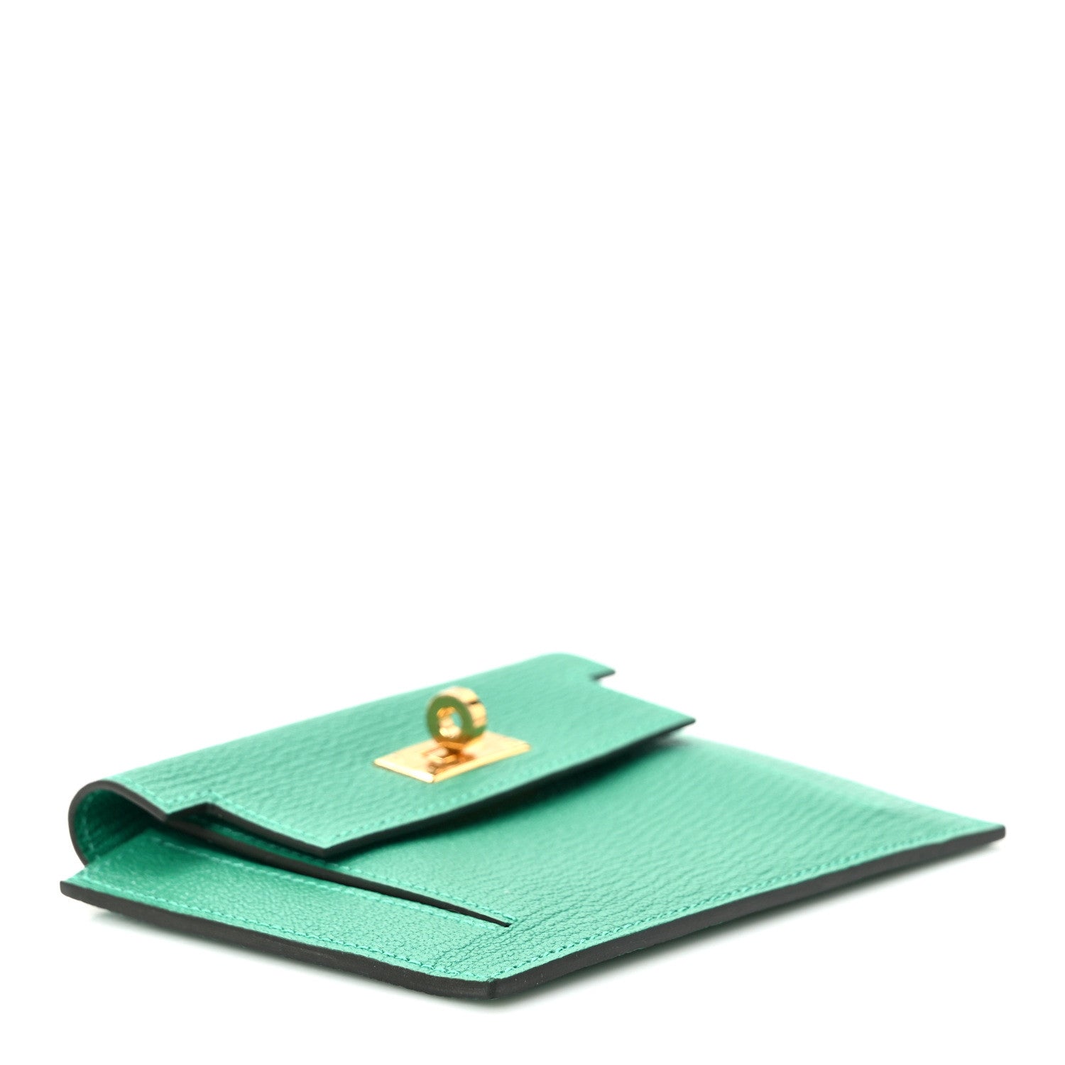 Hermes Chevre Mysore Kelly Pocket Compact Wallet Menthe 4 of 8