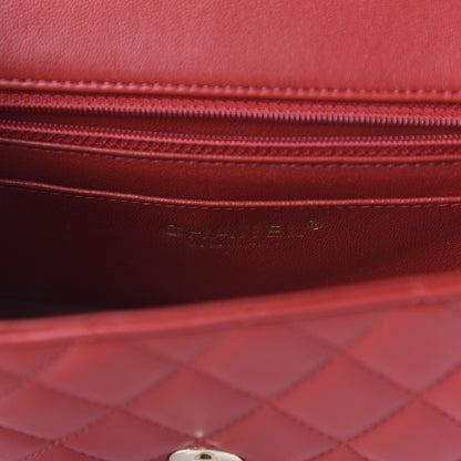 Chanel Lambskin Quilted Mini Rectangular Flap Red 8 of 11