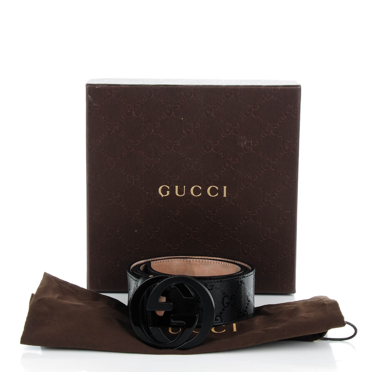Imprime Monogram Interlocking G Belt 90 36 Black