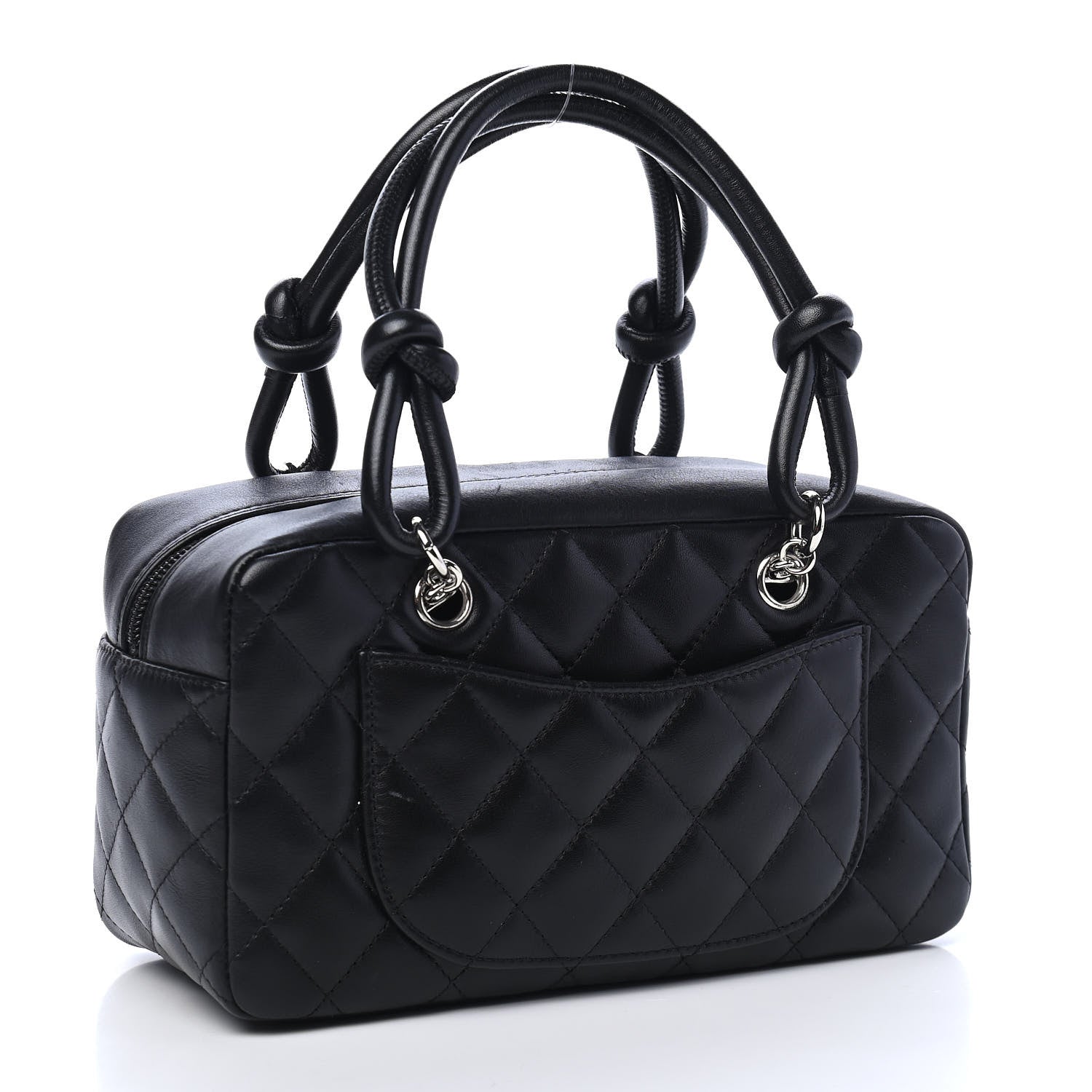 Chanel Calfskin Quilted Small Cambon Bowler Black 2 of 8