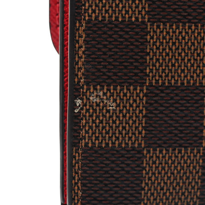 Louis Vuitton Damier Ebene Emilie Wallet Red 8 of 9