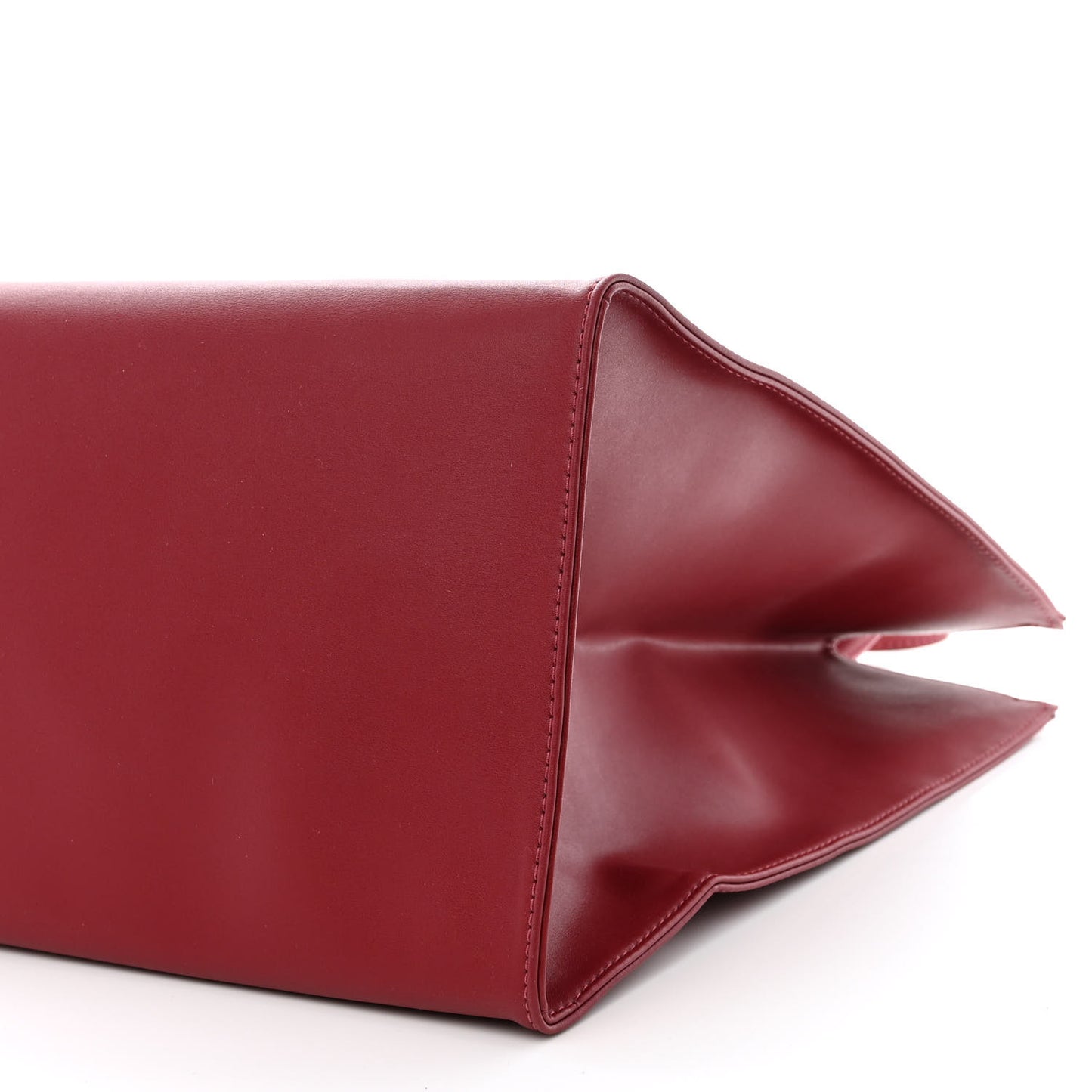 Vegan Leather Large Shopping Bag Oxblood