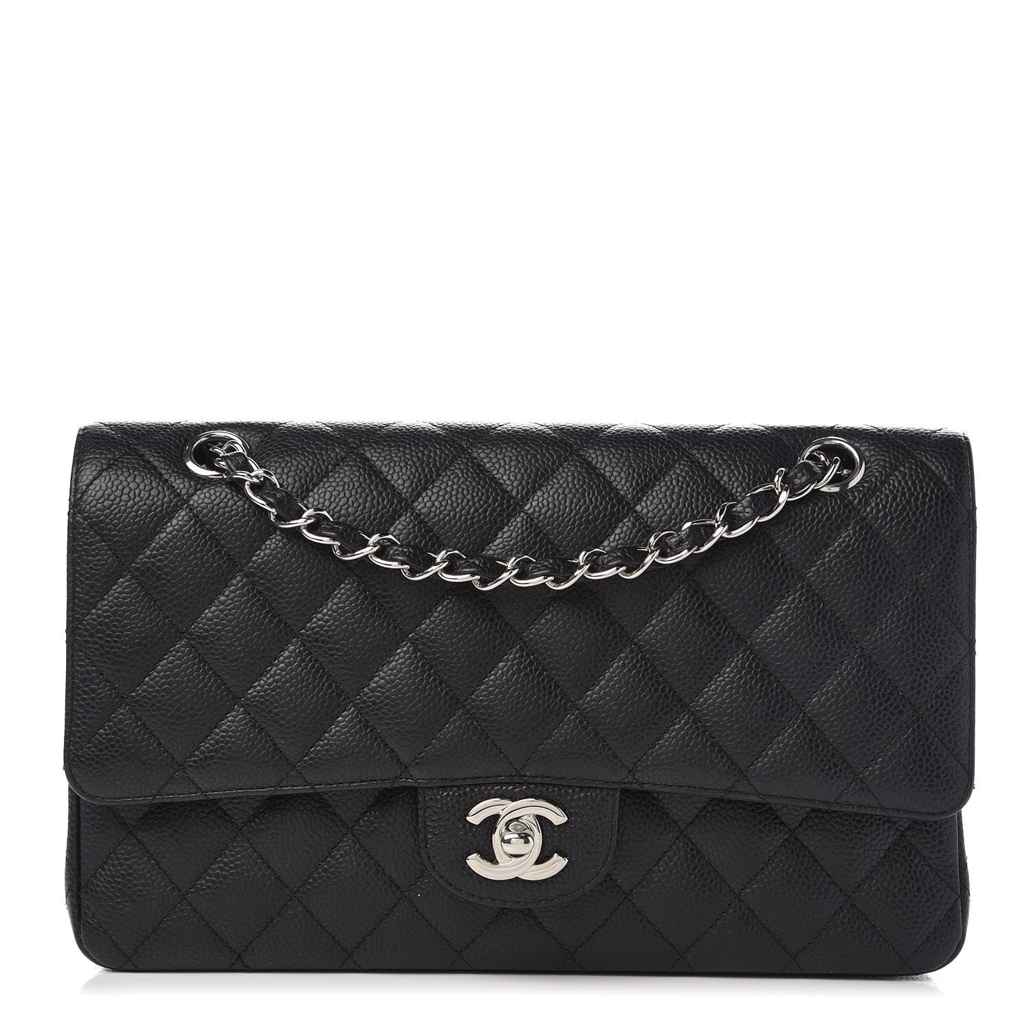 Chanel Caviar Quilted Medium Double Flap Black 1 of 8