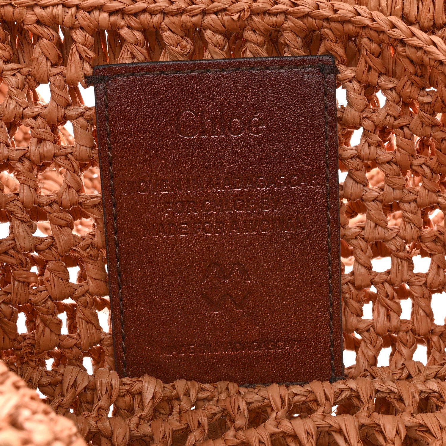 Chloe Raffia Summer Banana Tote Summery Beige 6 of 11