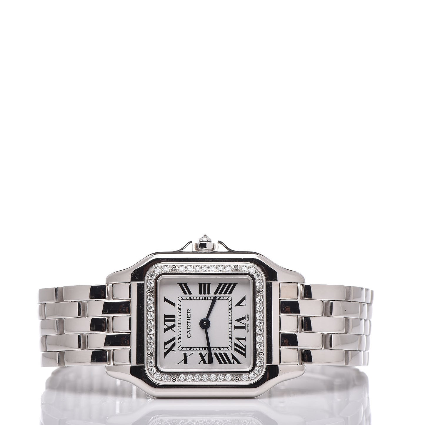 18K White Gold Diamond 27mm Panthere Quartz Watch