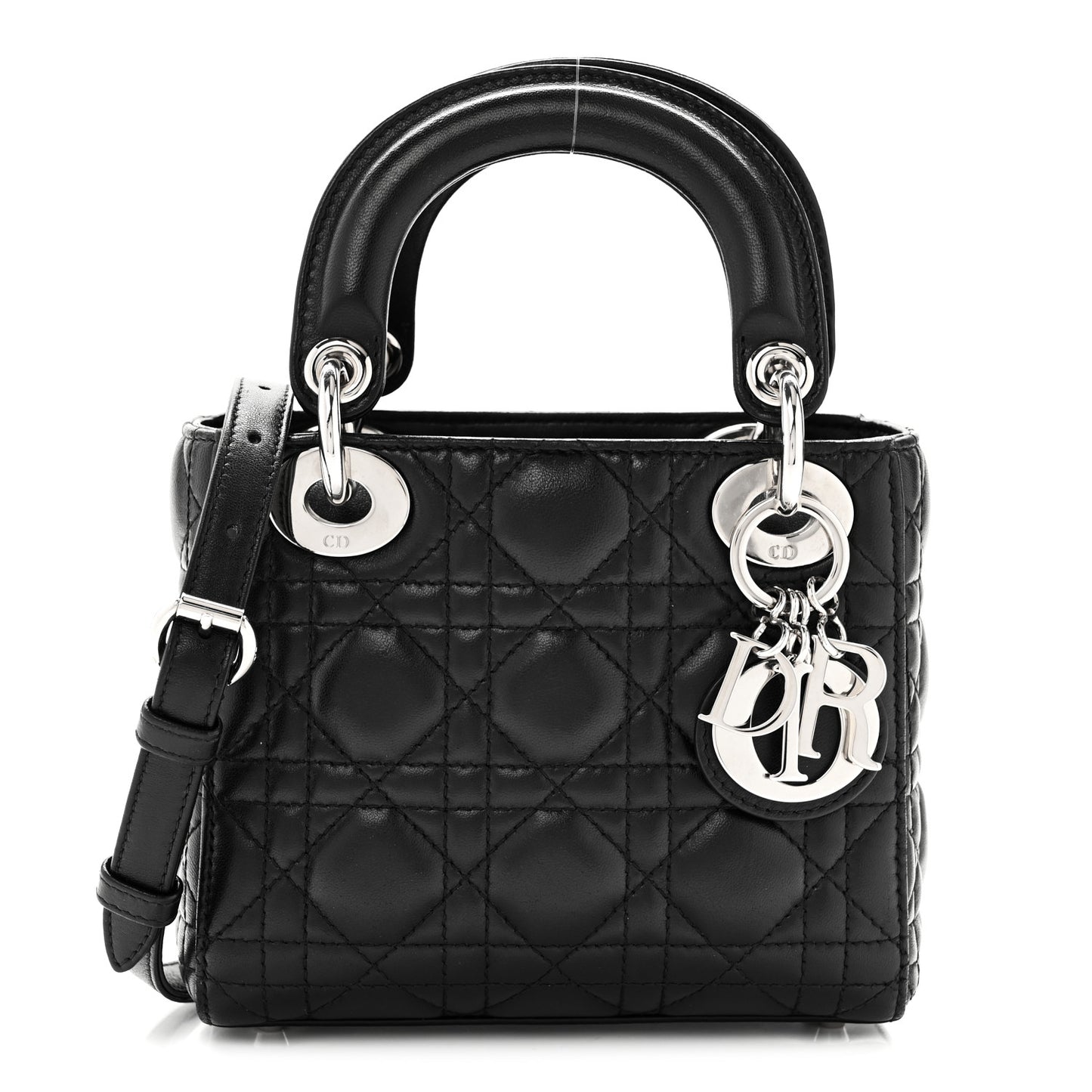 Lambskin Cannage Mini Lady Dior Black
