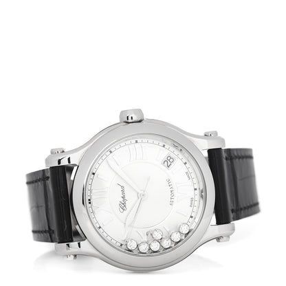 Chopard Stainless Steel Alligator 7 Diamond 36mm Happy Sport Automatic Watch 2 of 5