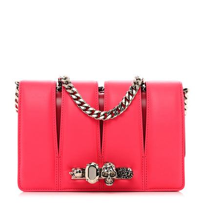 Alexander McQueen Calfskin Small Slash Bag Fuscia Lipstick 1 of 13