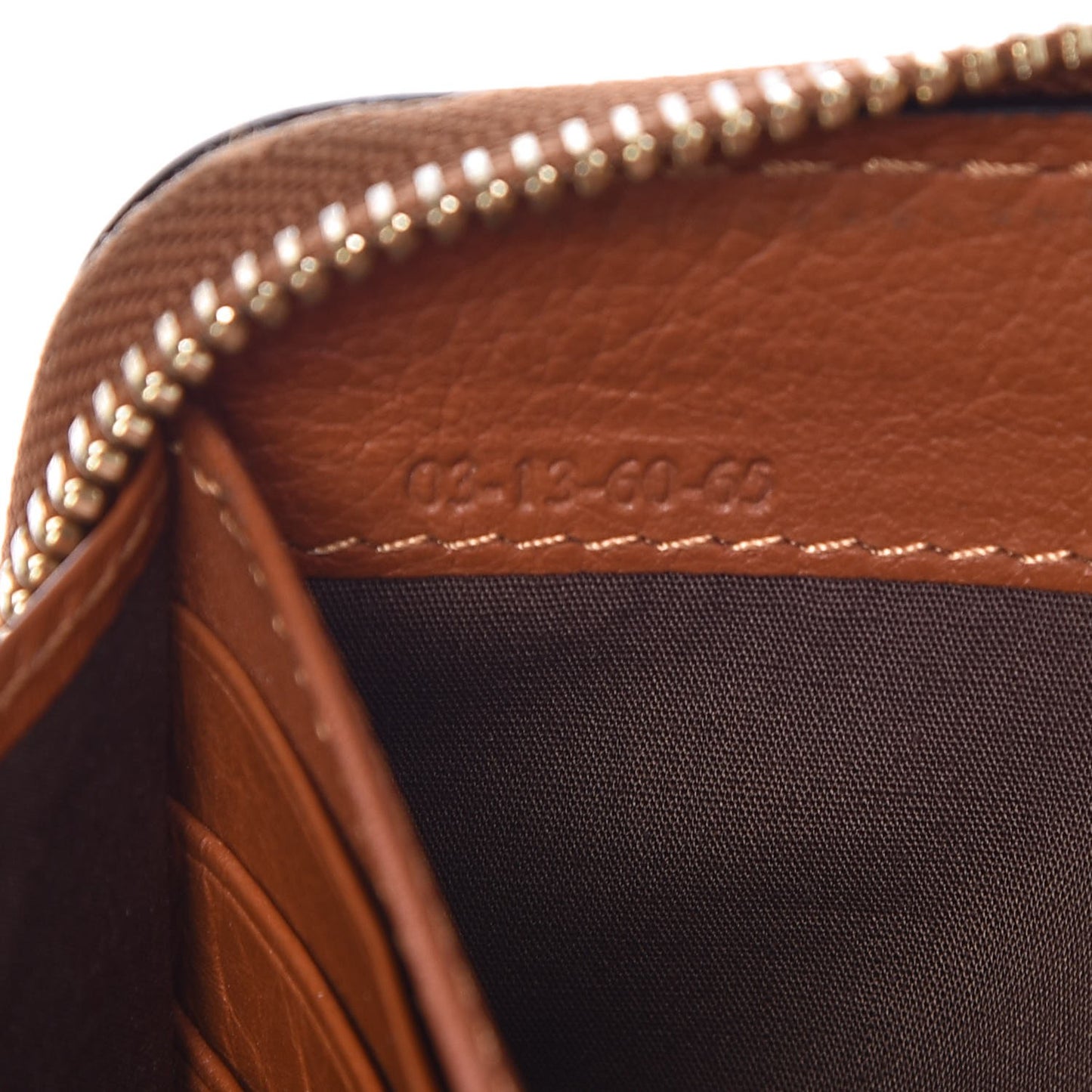 Grained Calfskin Marcie Long Zip Around Wallet Tan