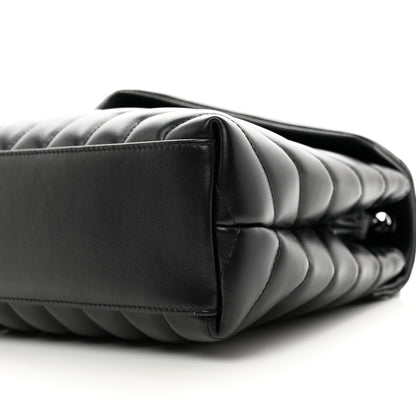 Saint Laurent Calfskin Y Quilted Monogram Monochrome Small Loulou Chain Satchel Black 11 of 12