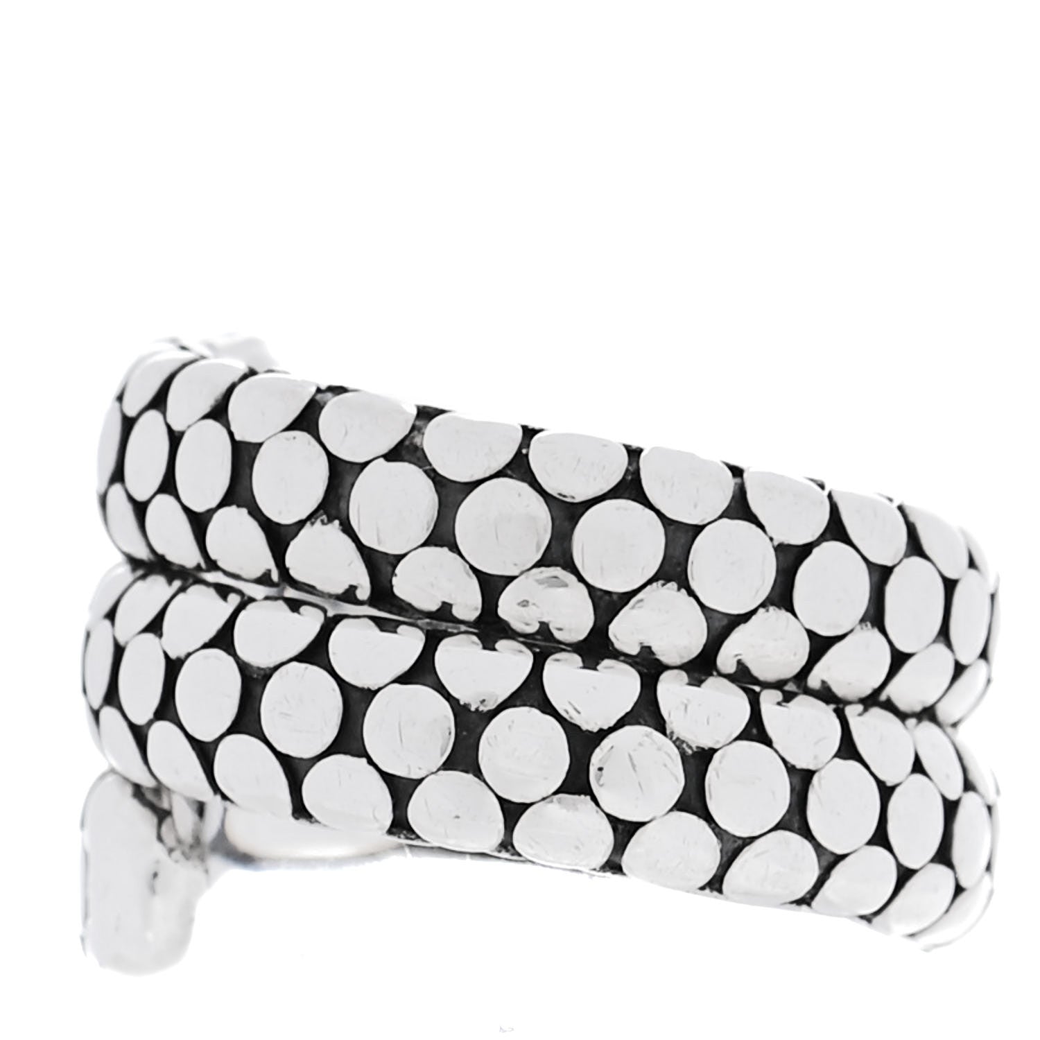 John Hardy Sterling Silver Dot Double Coil Ring 54 6.75 3 of 4
