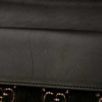 Gucci Velvet Moon Calfskin Crystal GG Monogram Small Dionysus Shoulder Bag Dark Olive Rose Gold 12 of 13