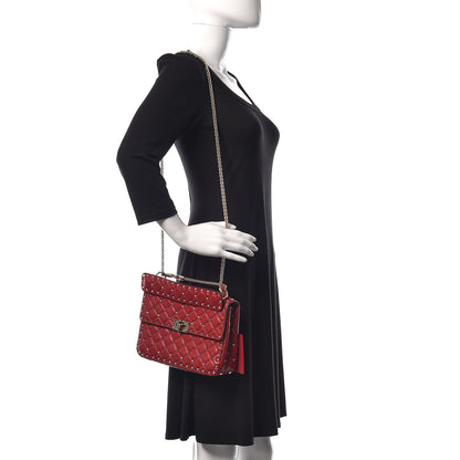 Valentino Garavani Nappa Medium Rockstud Spike Shoulder Bag Rosso Valentino 2 of 12