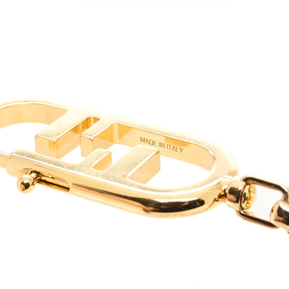 Fendi Lambskin Ruffled O'Lock Chain Strap You Beige 4 of 4