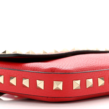 Valentino Garavani Grainy Calfskin Rockstud Crossbody Pouch Rouge Pur 8 of 9