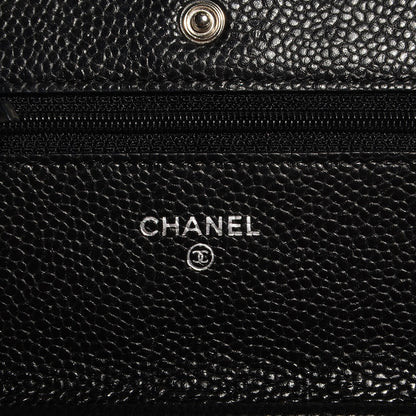 Chanel Caviar Quilted Wallet On Chain WOC Black 6 of 9