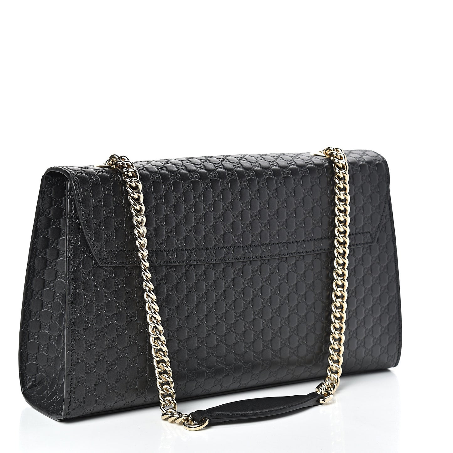 Microguccissima Medium Emily Chain Shoulder Bag Black