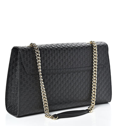 Gucci Microguccissima Medium Emily Chain Shoulder Bag Black 3 of 12